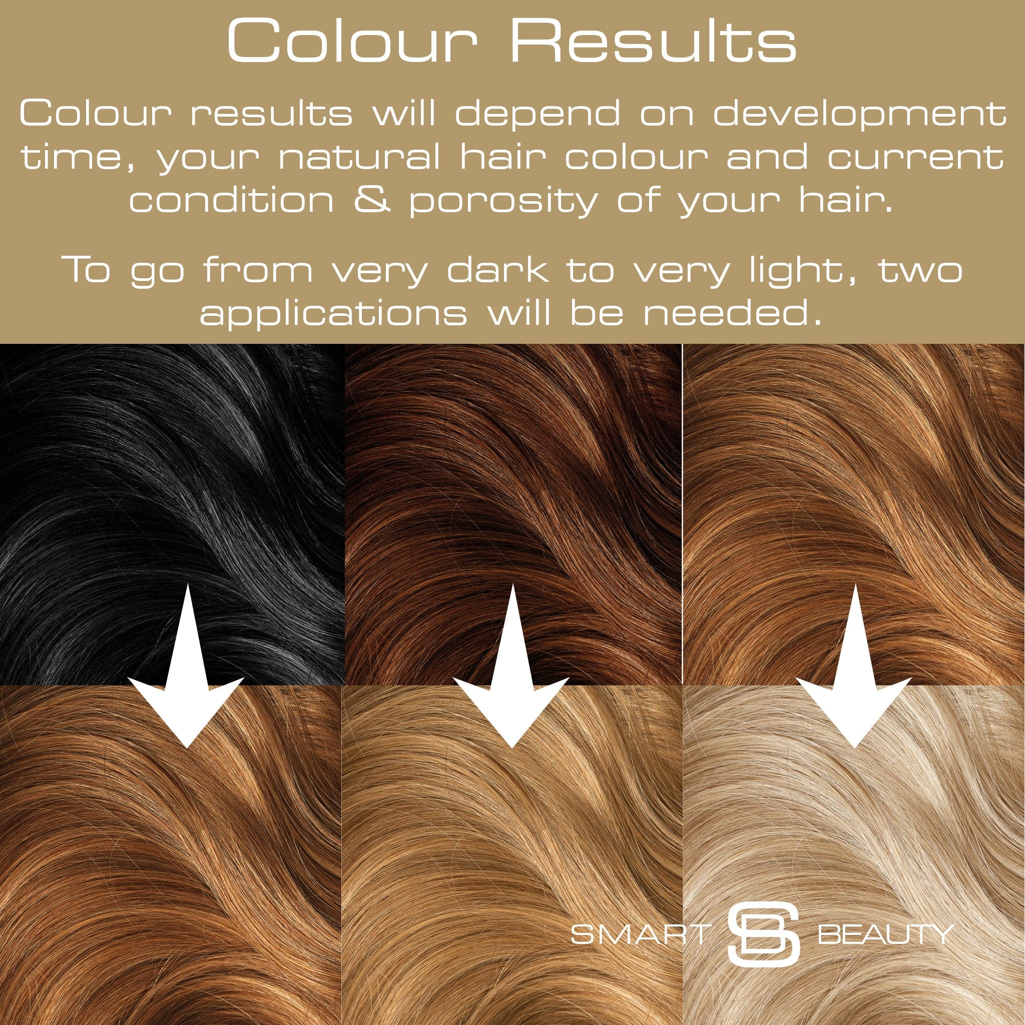 No.1 Smart Blonde Hair Bleach Kit for Dark Hair plus two Ash Conditioning Toner sachets