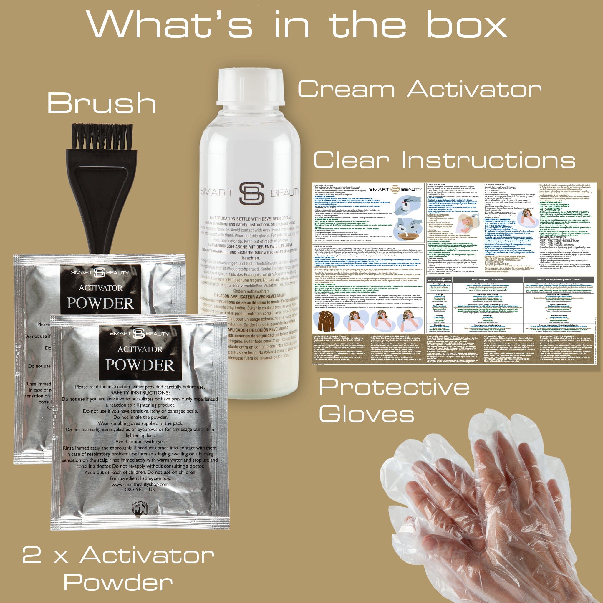No.1 Smart Blonde Hair Bleach Kit for Dark Hair plus two Ash Conditioning Toner sachets