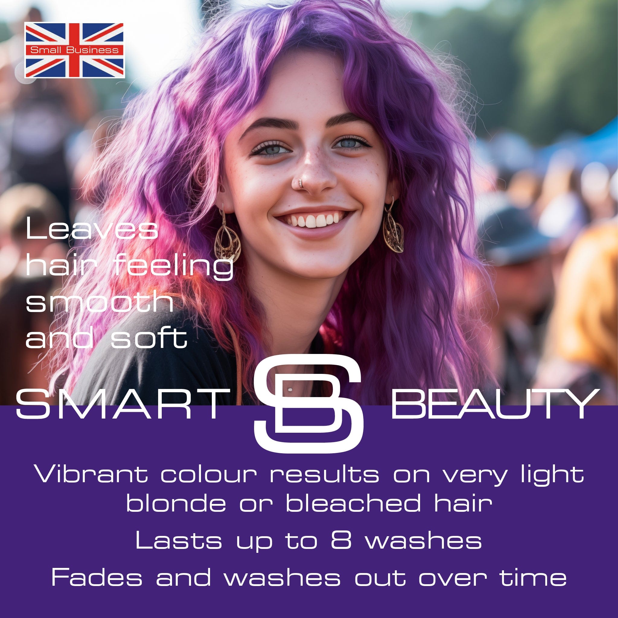 Pure Purple Vibrant Semi-permanent Hair Colour