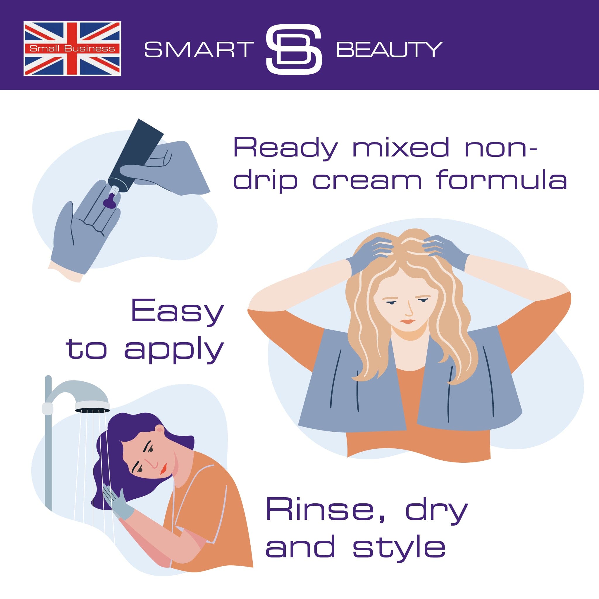 Pure Purple Vibrant Semi-permanent Hair Colour