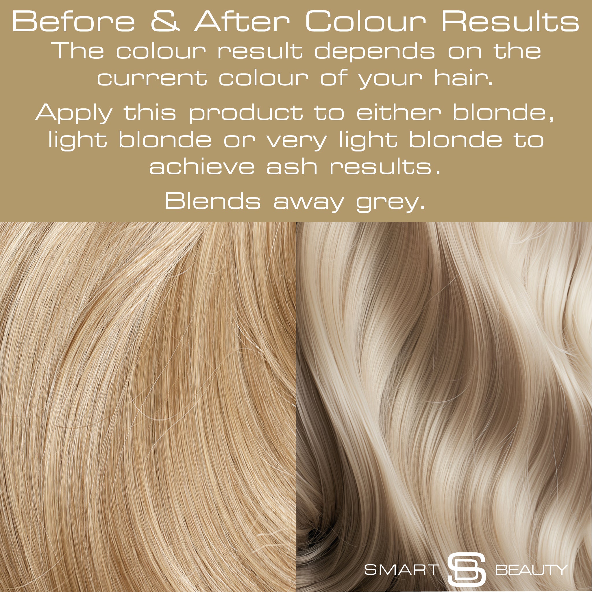 Smart Beauty Ash Blonde Hair Dye with Added Plex Hair Care Conditioner, Permanent Hair Colour