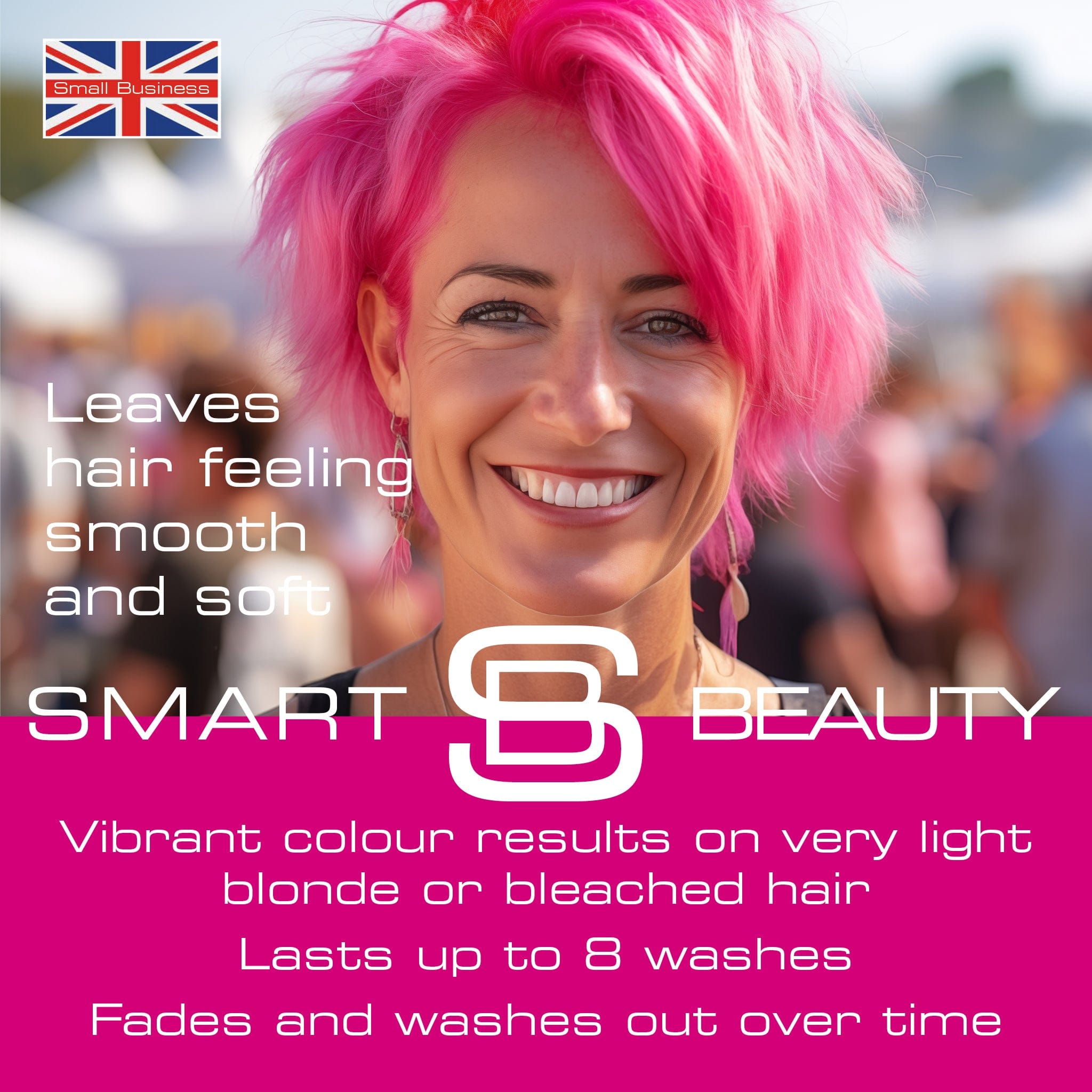 Carmine Pink Vibrant Semi-permanent Hair Colour