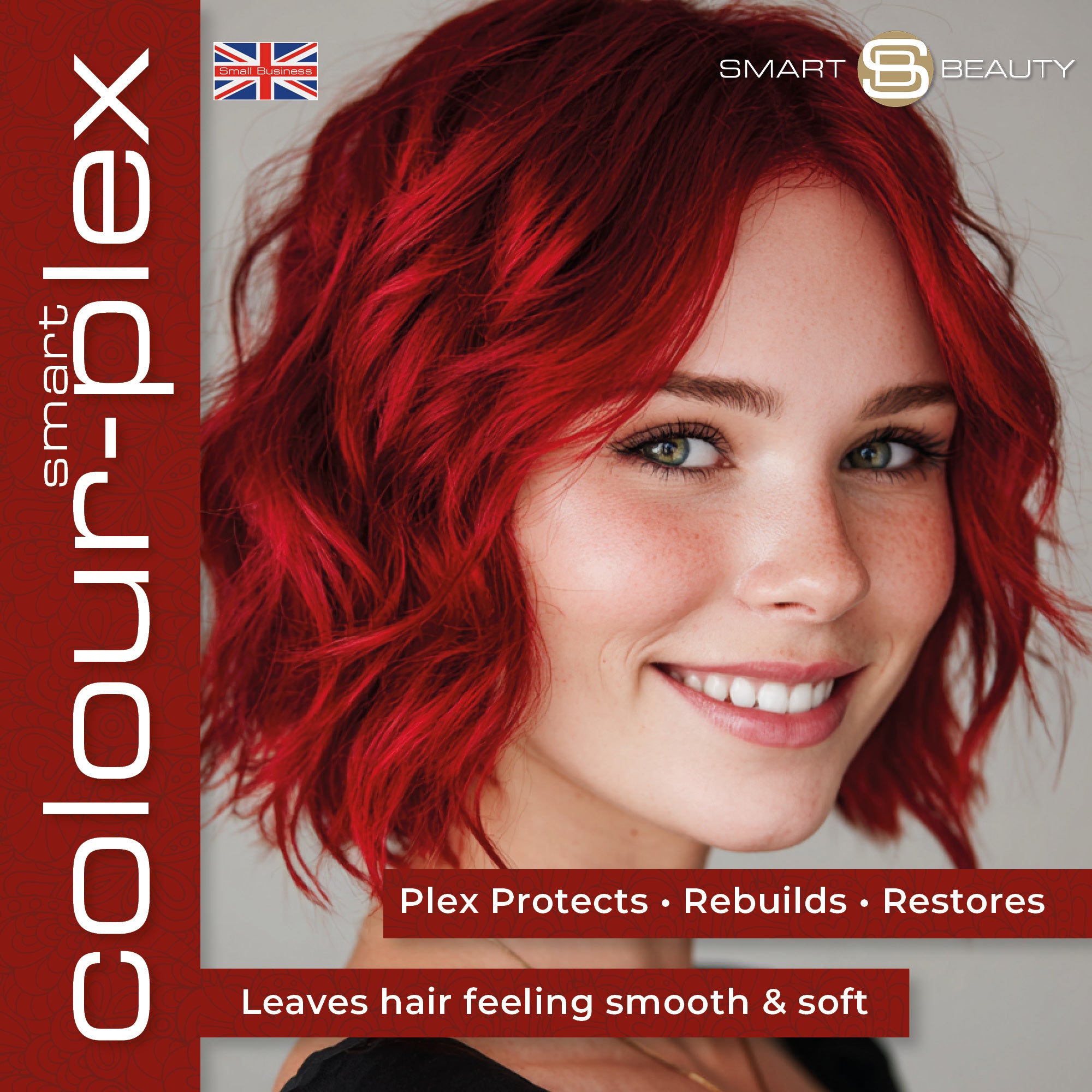 Smart Beauty Hollywood Red Hair Dye with Added Plex Hair Care Conditioner, Permanent Hair Colour
