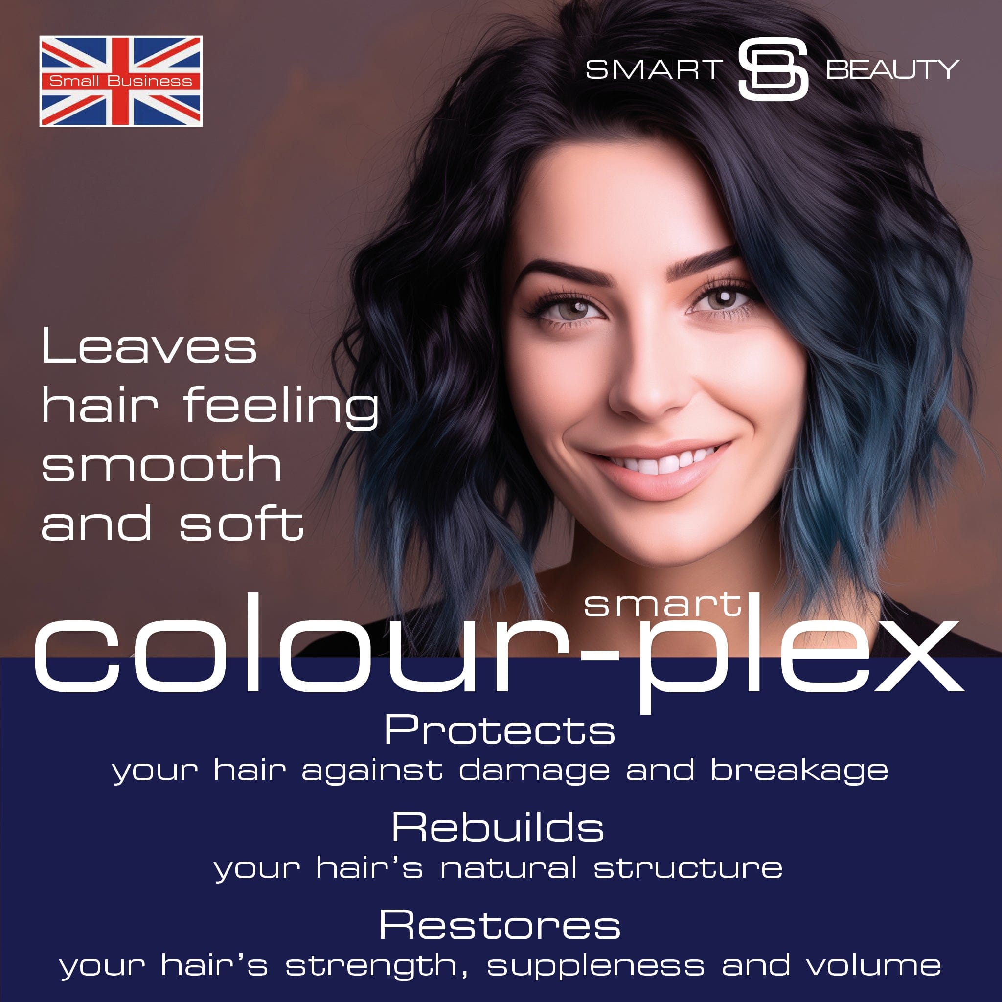 Smart Beauty Black Sapphire Hair Dye with Added Plex Hair Care Conditioner, Permanent Hair Colour