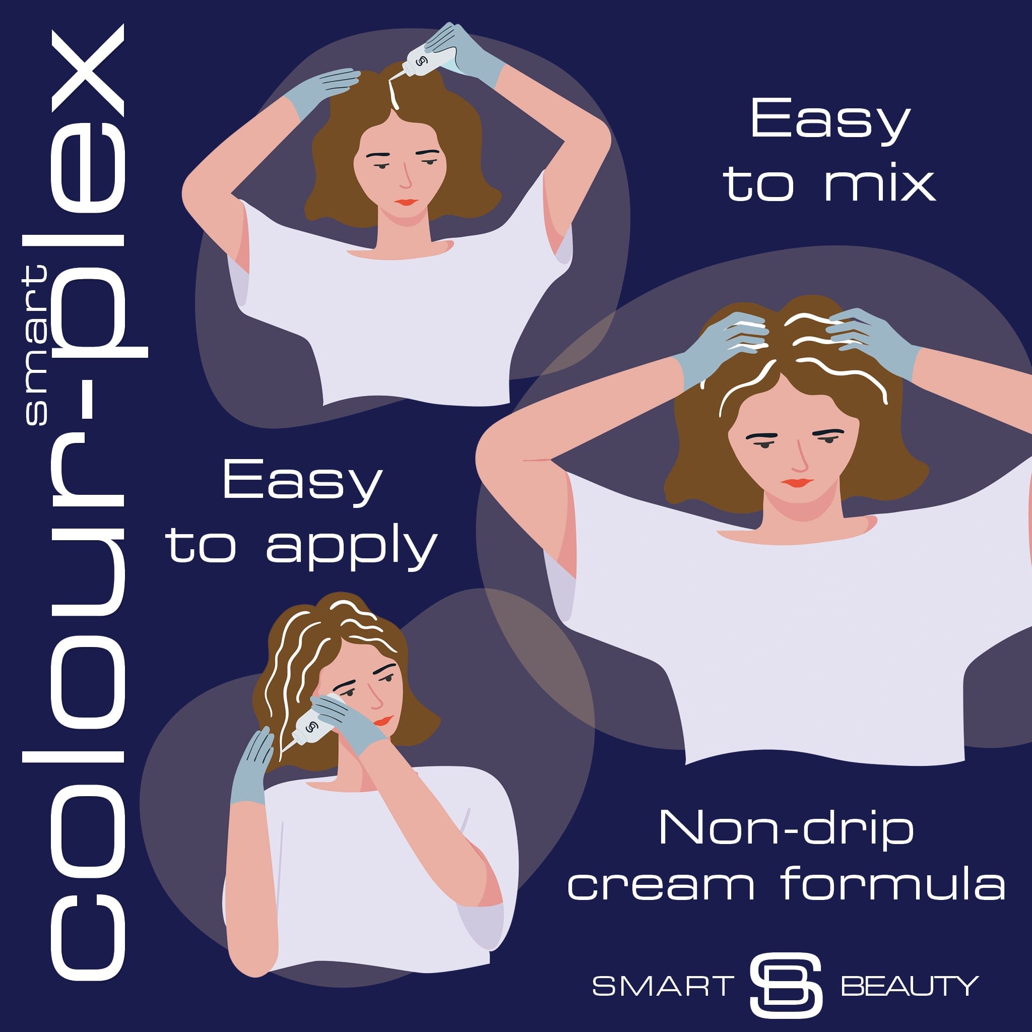Smart Beauty Black Sapphire Hair Dye with Added Plex Hair Care Conditioner, Permanent Hair Colour