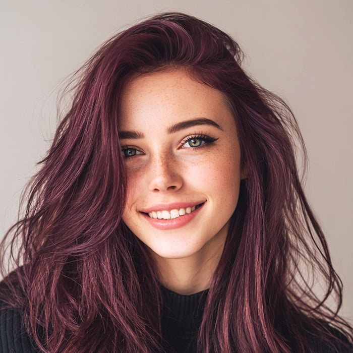 Smart Beauty Rich Plum Hair Dye with Added Plex Hair Care Conditioner, Permanent Hair Colour