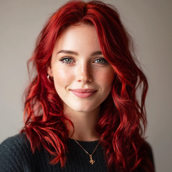 Hollywood Red Hair Dye with Added Plex Hair Care Conditioner, Permanent Hair Colour